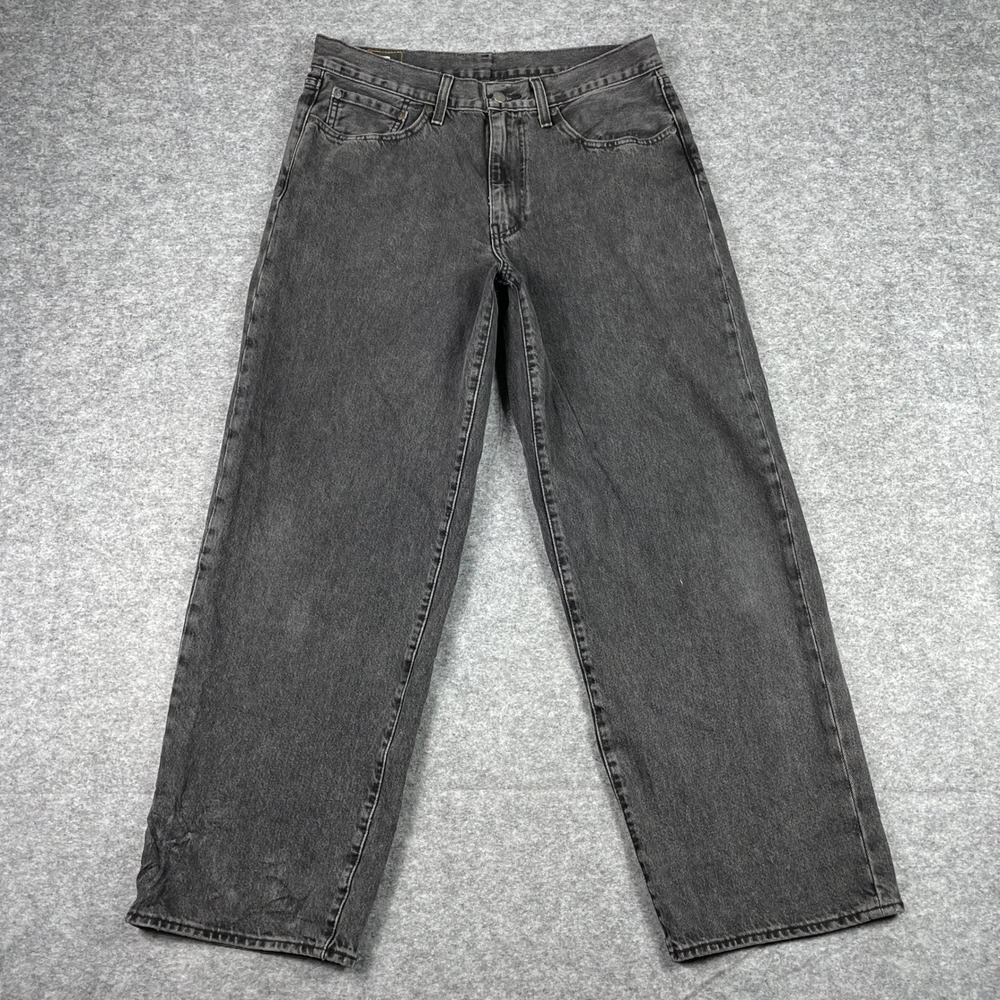Levis 578 Premium Jeans Mens 33x32 Black Relaxed Baggy Fit Straight BIG E
